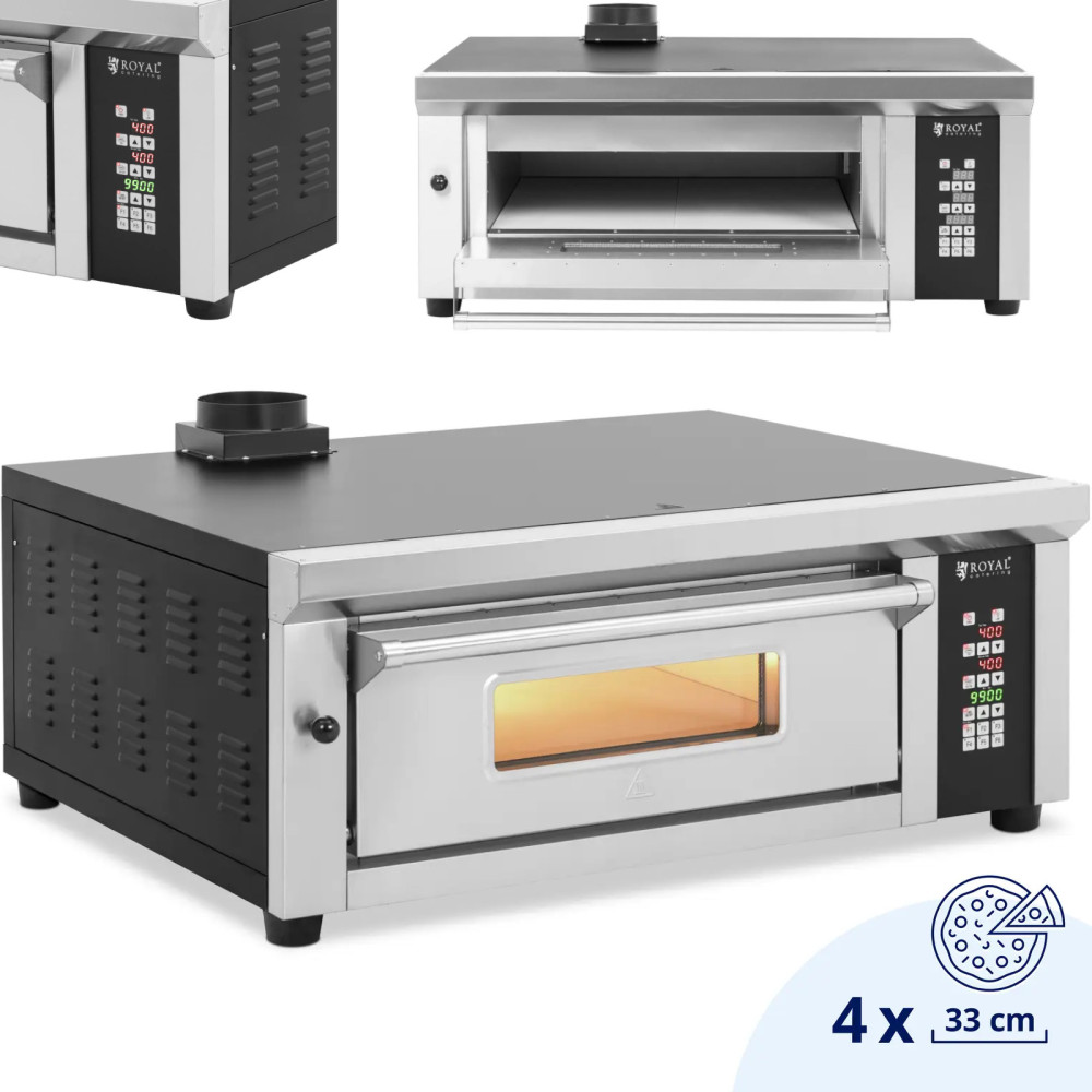 Električna pizza štedilnik s Chamotte za 4 pizzas Sre. 33 cm 230 v 4200 w