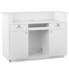 Recepció recepció a szállodai szalonban, világítással zárt - fehér arany