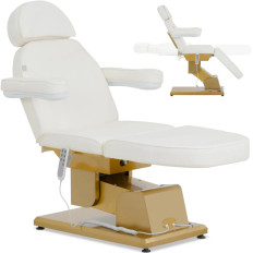 Fauteuil cosmétique chauffé au massage Aprilia - Blanc Golden