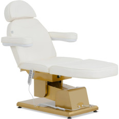 Poltrona cosmética aquecida para massagear Aprilia - Branco Golden
