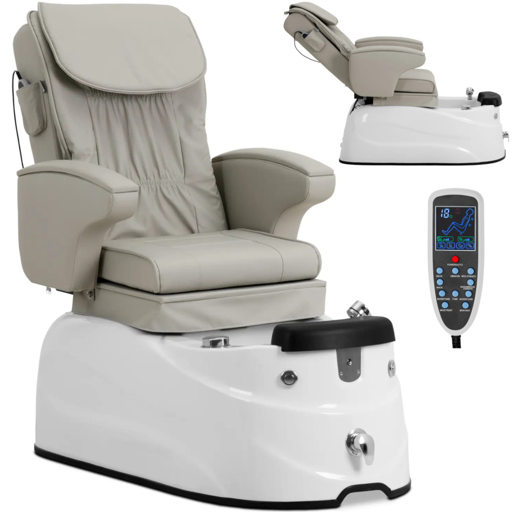 Arcópia do Podicure para pedicure com uma função de massagem. Uma bandeja de chuveiro - bege