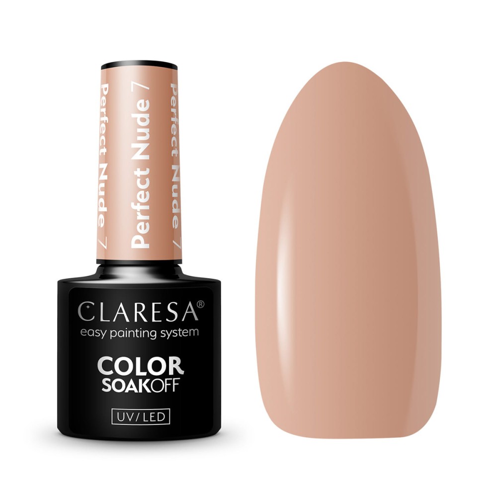 Smalto Ibrido CLARESA PERFECT NUDE 7 - 5g — insieme mostrato
