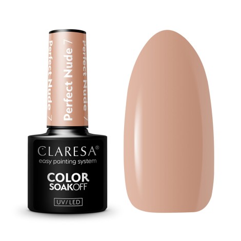 Vernis hybride CLARESA PERFECT NUDE 7 - 5g — ensemble présenté
