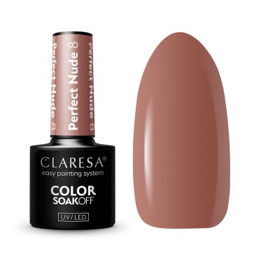 Υβριδικό βερνίκι νυχιών CLARESA PERFECT NUDE 8 - 5g — αντικείμενα μαζί