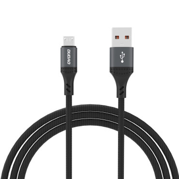 Καλώδιο καλωδίου με L3SM USB-A πλεξούδα - MicroUSB 3A 1.2m - μαύρο