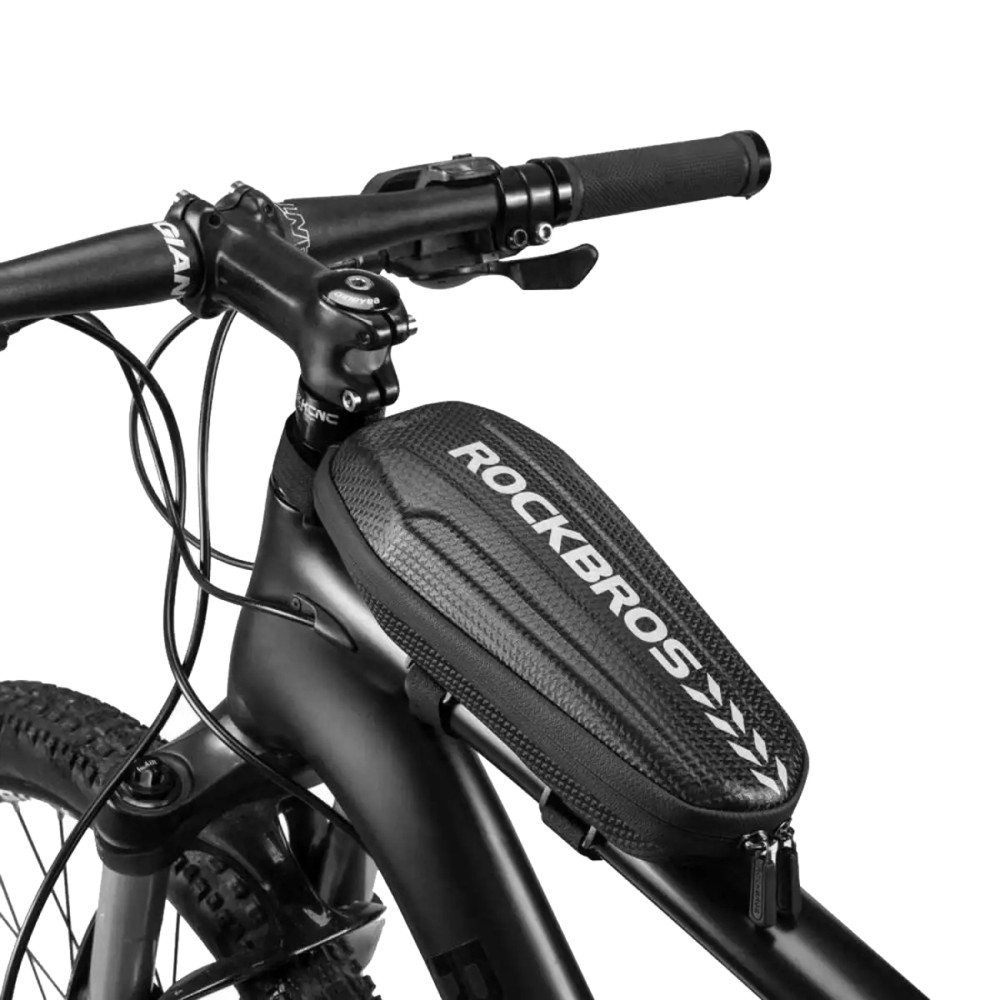 Borsa per biciclette fissata sul volante o telaio 3L B62-1 - Nero