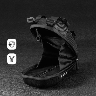 Saco de bicicleta fixado no volante ou quadro 3L B62-1 - preto