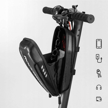 Borsa per biciclette fissata sul volante o telaio 3L B62-1 - Nero