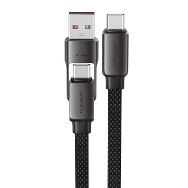 Καλώδιο καλωδίου USB-C - USB-A / USB-C 480MB / S 3A 0.2m - μαύρο