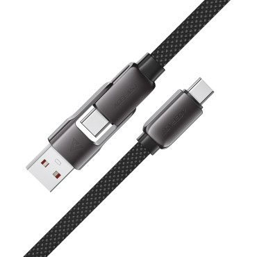 Καλώδιο καλωδίου USB-C - USB-A / USB-C 480MB / S 3A 1.2m - μαύρο
