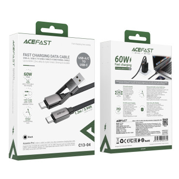 Kábel USB-C kábel - USB-A / USB-C 480MB / S 3A 1.2m - čierna