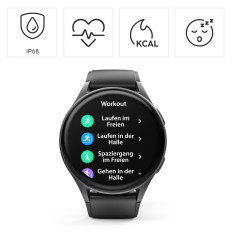 Smartwatch Hama 8900 GPS AMOLED 1.43 '' s silikonskim trakom - črna