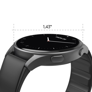 Smartwatch Hama 8900 GPS AMOLED 1.43 '' s silikonskim trakom - črna