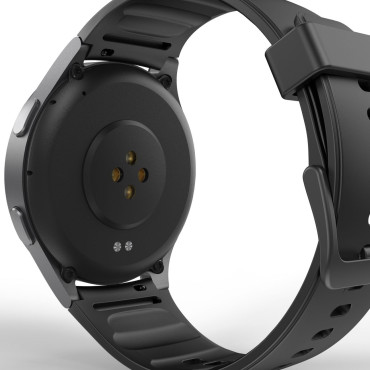 Smartwatch Hama 8900 GPS AMOLED 1.43 '' s silikonskim trakom - črna
