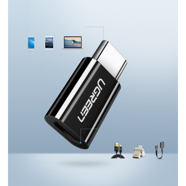 Adaptér adaptéra s Micro USB na USB-C - C - Black
