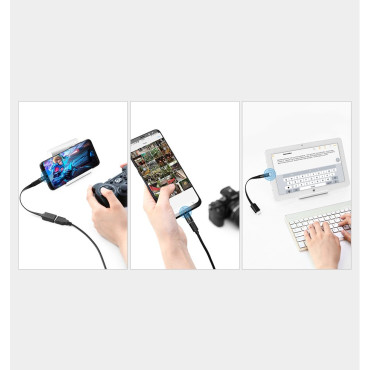 Adaptér adaptéra s Micro USB na USB-C - C - Black
