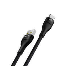 Cabo durável flash cabo 2 USB-A - USB-C 100W 1M - Preto