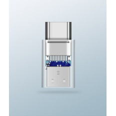 Adaptera adapteris ar mikro USB uz USB-C - melns