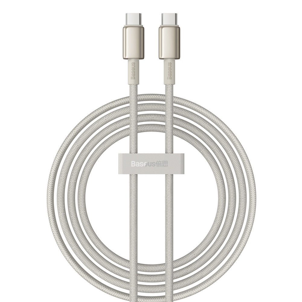 Cabo de tungstênio de cabo USB-C 100W 2M Cable - dourado