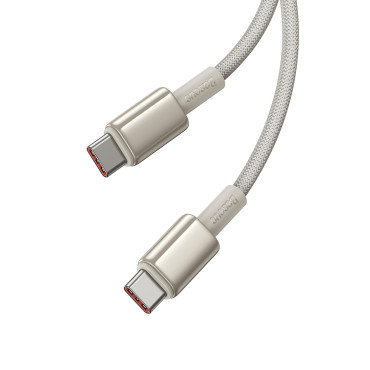 Cabo de tungstênio de cabo USB-C 100W 2M Cable - dourado