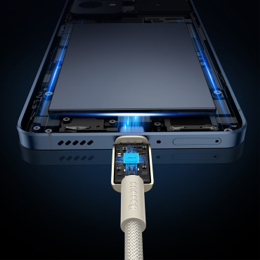 Cabo de tungstênio de cabo USB-C 100W 2M Cable - dourado