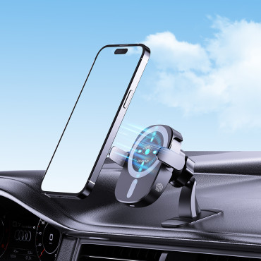 Bilholder for telefonen med en rutet rutet cockpit 15W - svart