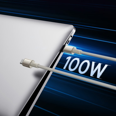 Cabo de tungstênio de cabo USB-C 100W 2M Cable - dourado