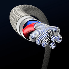Kabeļu volframa zelta USB-C 100W 2m kabelis - Zelta