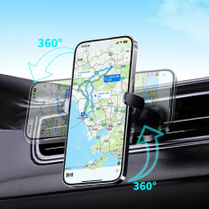 Bilhållare till telefonen med en rutig rutig cockpit 15W - svart