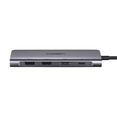 6W1 HUB USB-C ADAPTER - USB-A USB-C PD SD čítačka TF - Gray