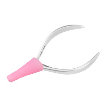 Protège-lames en silicone rose pour pince à cuticules
