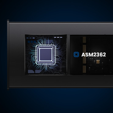 Asustustasku levylle M.2 NVME 10Gbps + USB-C-kaapeli - USB-A / USB-C - USB-C - musta