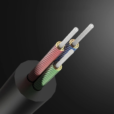 AUX MINI JACK Garso kabelis 3.5mm 3m - juoda