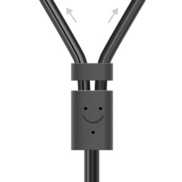Káblový audio kábel 3,5 mm Mini Jack (Muž) - 2RCA (Muž) 1M - Gray