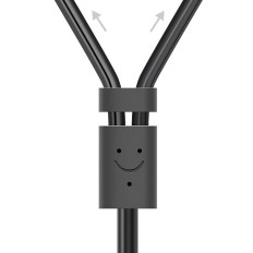 Káblový audio kábel 3,5 mm Mini Jack (Muž) - 2RCA (Muž) 1M - Gray