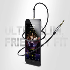 AUX MINI JACK Garso kabelis 3.5mm 3m - juoda