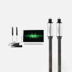 Kaapeli Optinen kaapeli Audio Fiber Optic Toslink SPDIF 1.5m - harmaa