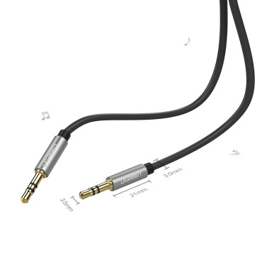 AUX MINI JACK Garso kabelis 3.5mm 3m - juoda