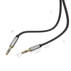 AUX MINI JACK Garso kabelis 3.5mm 3m - juoda