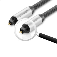 Káblový optický kábel Audio Fiber Optic Toslink SpDIF 1.5m - sivá