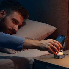 3in1 Magsafe Qi2 USB-C Induksjonslader for telefonhodetelefoner - Svart