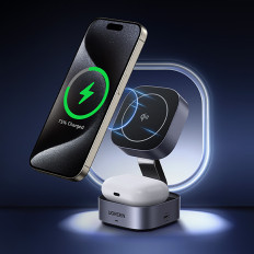 3In1 MAGSAFE QI2 Chargeur d'initiation USB-C pour écouteurs de téléphone - Noir