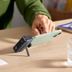 Powerbank 5000mAh integrerad USB-C (Man) / USB-C (Kvinnlig) Anslutning - Grå