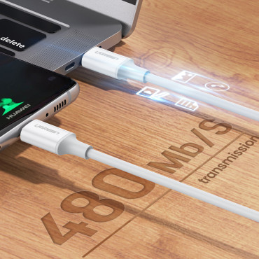 Kabel USB-C-kabel - USB-C PD QC AFC 1.5m - vit