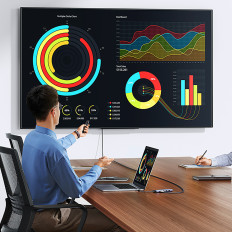 6W1 Hub USB-C adapter - HDMI / USB-A / SD čitač kartica TF - Gray