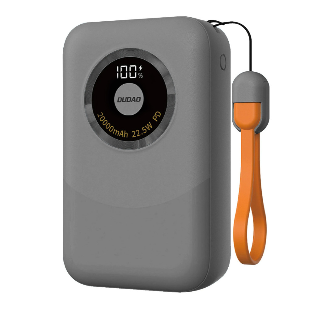 PowerBank K21 MINI 10000MAH 22.5W USB-A / USB-C - pelēks