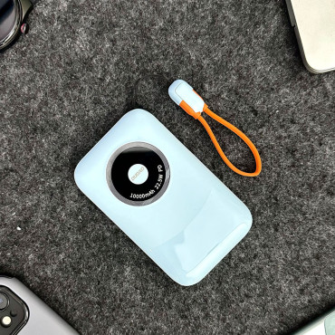 POWERBANK K21 MINI 10000MAH 22.5W USB-A / USB-C - mėlyna