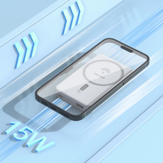 Powerbank K14s + 10000mAh mit 20W USB-A / USB-C / MagsaSe - Weiß