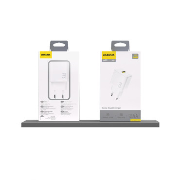 Carregador de rede 2.4a USB-A - Branco
