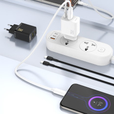 Rýchla USB-A USB-C - Biela sieťová nabíjačka